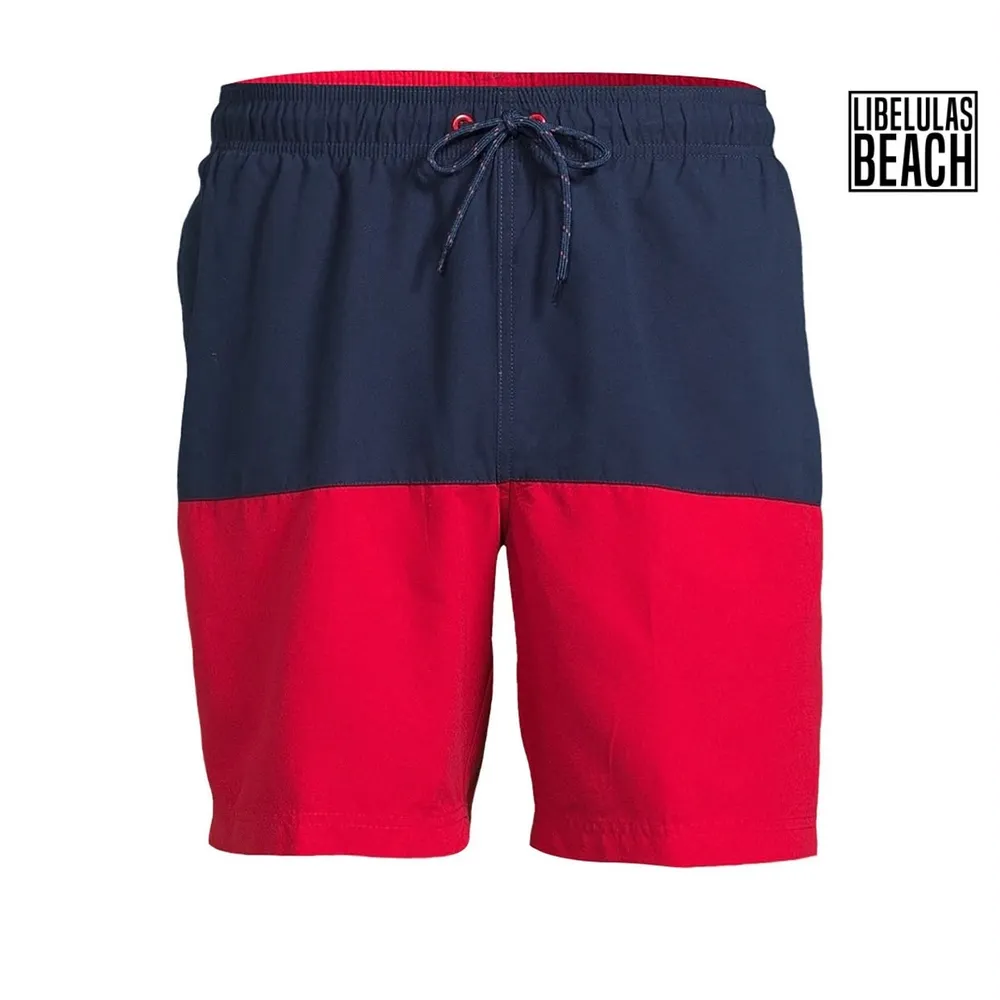 Short Caballero · Dos Tonos Azul y Rojo