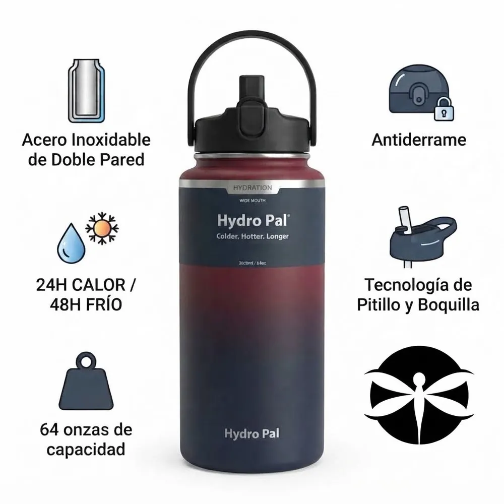 Hydro Pal · Vinotinto Azul