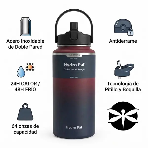 Hydro Pal · Vinotinto Azul