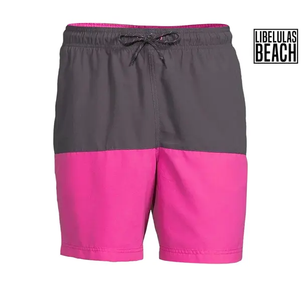 Short Caballero · Dos Tonos Gris y Magenta