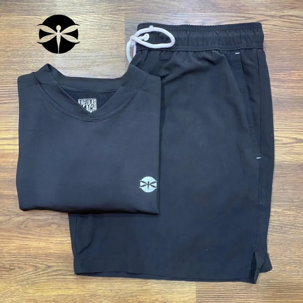 Conjunto Caballeros (Playera UV + Short) · Negro con Negro