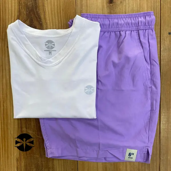 Conjunto Caballeros (Playera UV + Short) · Blanco Morado