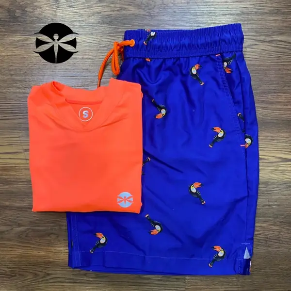 Conjunto Caballeros (Playera UV + Short) · Naranja Tucan Azul