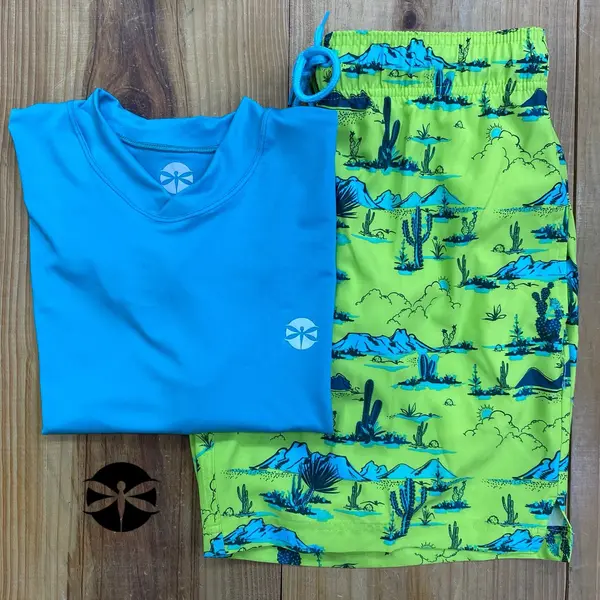 Conjunto Caballeros (Playera UV + Short) · Azul Desierto