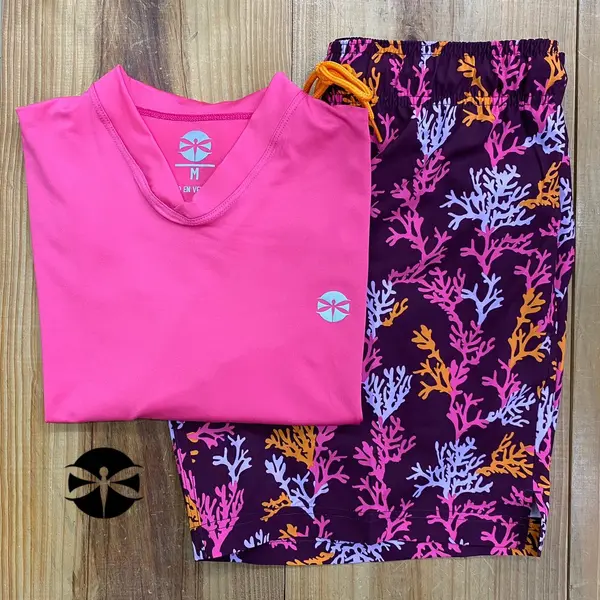 Conjunto Caballeros (Playera UV + Short) · Rosa Coral