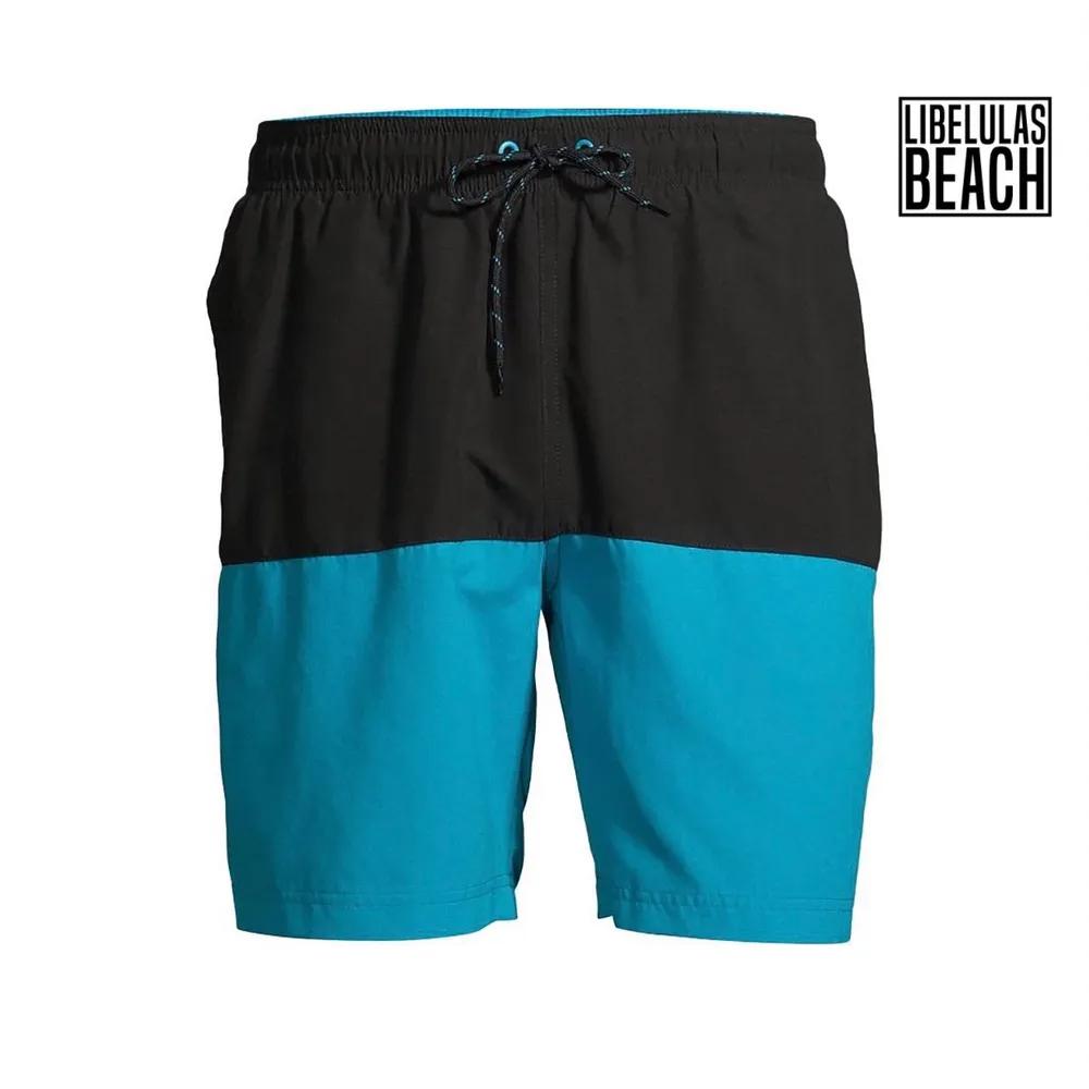 Short Caballero · 2 Tonos Negro y Azul